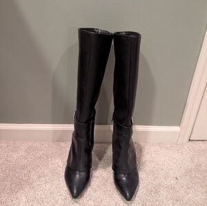 Black Cuff Healed Boots